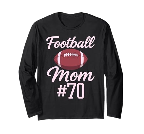 Fußball Mama #70 Lustiges Mutter Frau Touchdown Mädchen Sohn Spiel Langarmshirt von Football Mom Pink Apparel