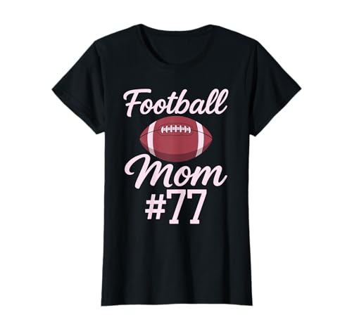 Fußball Mama #77 Lustiges Mutter Frau Touchdown Mädchen Sohn Spiel T-Shirt von Football Mom Pink Apparel