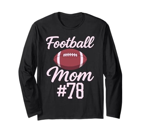 Fußball Mama #78 Lustiges Mutter Frau Touchdown Mädchen Sohn Spiel Langarmshirt von Football Mom Pink Apparel