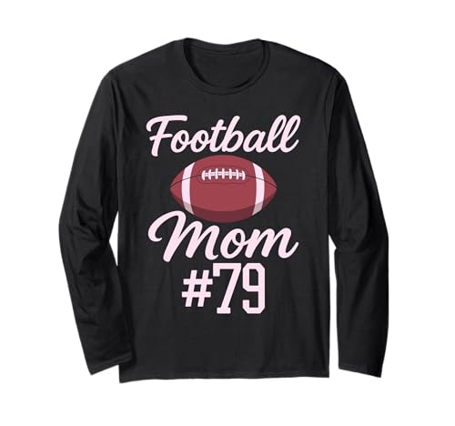 Fußball Mama #79 Lustiges Mutter Frau Touchdown Mädchen Sohn Spiel Langarmshirt von Football Mom Pink Apparel
