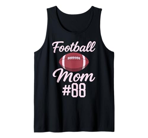 Fußball Mama #88 Lustiges Mutter Frau Touchdown Mädchen Sohn Spiel Tank Top von Football Mom Pink Apparel