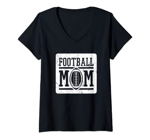 Damen Fußball Mom - Fußball Cheer Mom T-Shirt mit V-Ausschnitt Damen Fußball Mom - Fußball Cheer Mom T-Shirt mit V-Ausschnitt von Football Mom outfit