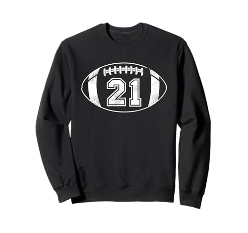 Fußballspieler #21 Fußball Mama Papa Trikot 21 Varsity Team Sweatshirt Fußballspieler #21 Fußball Mama Papa Trikot 21 Varsity Team Sweatshirt von Football Player #21 Football Mom Dad Jersey 21