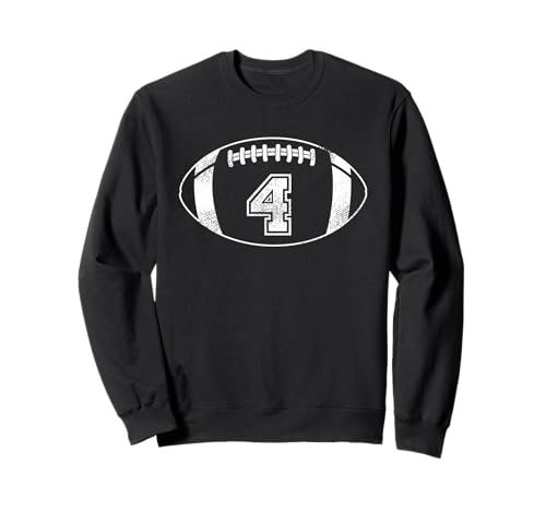 Fußballspieler #4 Fußball Mama Papa Trikot 4 Sweatshirt von Football Player #4 Football Parent Jersey 4