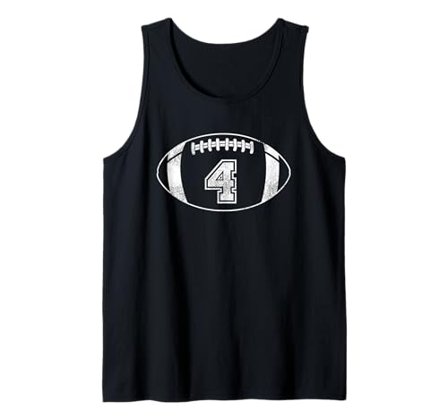 Fußballspieler #4 Fußball Mama Papa Trikot 4 Tank Top von Football Player #4 Football Parent Jersey 4