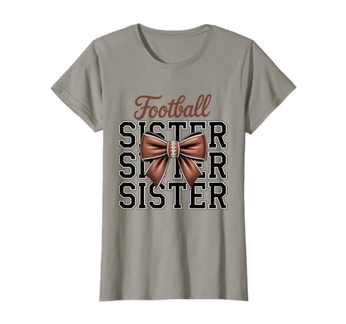 Fan für Fußballschwester, niedliches Teen, Mädchen, Fußballspieler T-Shirt von Football Sister Support Football Fan