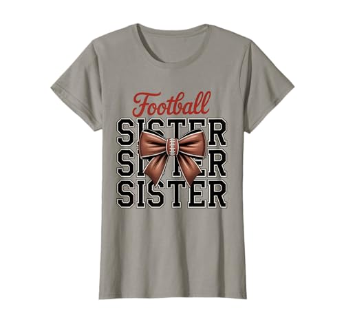 Fan für Fußballschwester, niedliches Teen, Mädchen, Fußballspieler T-Shirt von Football Sister Support Football Fan