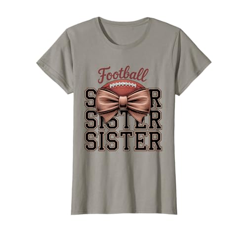 Fan für Fußballschwester, niedliches Teen, Mädchen, Fußballspieler T-Shirt von Football Sister Support Football Fan