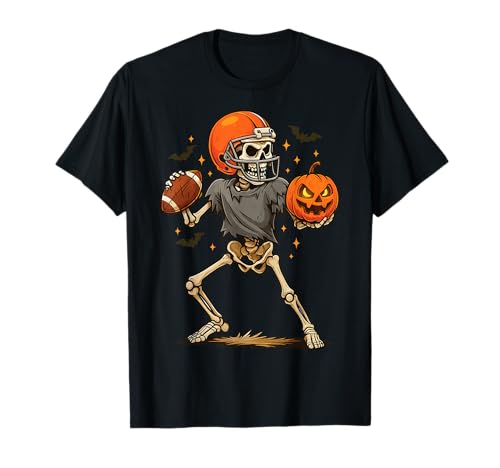 Skelett Fußballspieler Lustig Halloween Kinder Jungen T-Shirt Skelett Fußballspieler Lustig Halloween Kinder Jungen T-Shirt von Football Skeleton Player Halloween Sports Costume