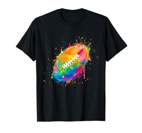 American Football Kostüm Jersey für Kinder Frauen Football T-Shirt American Football Kostüm Jersey für Kinder Frauen Football T-Shirt von Football Trikot Bunter Farbklecks Watercolor Motiv