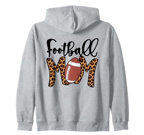 Fußball Mama Leopard American Football Muttertag Mama Kapuzenjacke von Football and Football Mama Ideas for the Games.