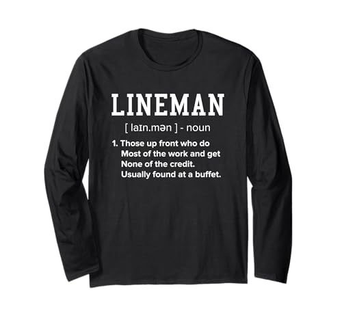 Fußball-Lineman Definition lustiger Offensiv-Lineman für Männer Langarmshirt Fußball-Lineman Definition lustiger Offensiv-Lineman für Männer Langarmshirt von Football lineman definition