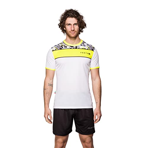 Footex Padel Herren-Shirt und Kurzhose mit Taschen aus atmungsaktivem Stoff, leicht, hergestellt in Italien, Egadi, Medium von Footex