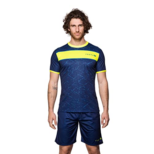 Footex Padel Herren-Shirt und Kurzhose mit Taschen aus atmungsaktivem Stoff, leicht, hergestellt in Italien, Jesolo, Small von Footex