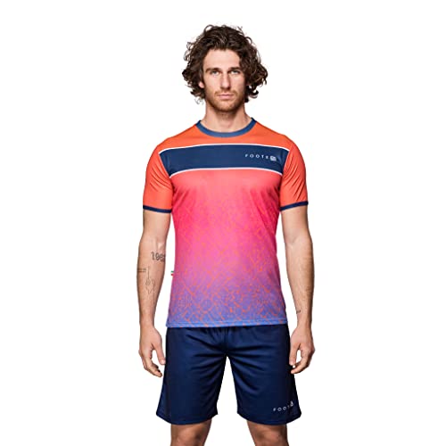 Footex Set Padel Herren T-Shirt und Shorts mit Taschen aus atmungsaktivem Stoff, leicht, hergestellt in Italien, Ponza, Large von Footex
