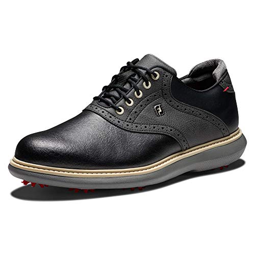 FootJoy Men's Traditions Golf Shoe, Black/Black, 15 von FootJoy