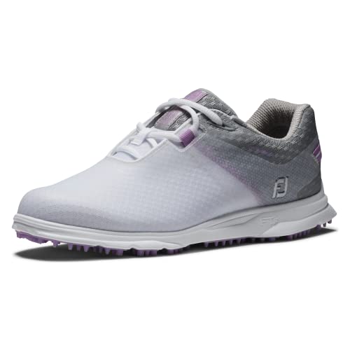 FootJoy Women's Pro|SL Sport Golf Shoe, White/Lilac, 9.5 von FootJoy