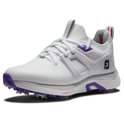 FootJoy Damen Hyperflex Golfschuh, Weiß, Lila, Grau, 40.5 EU von FootJoy