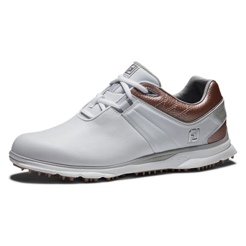 Footjoy Damen Pro|sl Golfschuh, Weiß-Roségold, 40 von FootJoy