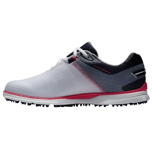 FootJoy Damen Pro|sl Sport Golfschuh, Weiß, Marineblau, Hot Pink, 38 EU von FootJoy