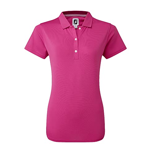 Footjoy Damen Stretch Pique Solid Golfhemd, Fuchsia, X-Large von FootJoy