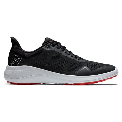 FootJoy Herren Fj Flex Golfschuh, schwarz, weiß, rot, 39.5 EU von FootJoy