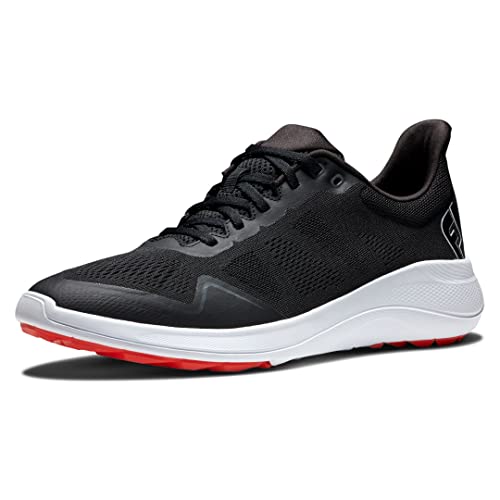 FootJoy Herren Fj Flex Golfschuh, schwarz/weiß/rot, 42.5 EU von FootJoy