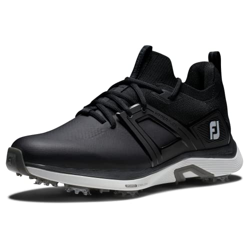 FootJoy Herren Hyperflex Golfschuh, Schwarz, Weiß, Grau, 39.5 EU von FootJoy