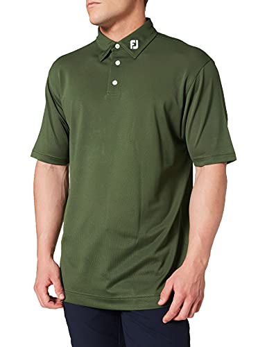 Footjoy Herren Pique SOLID Golfhemd, Olivgrün, XL von FootJoy