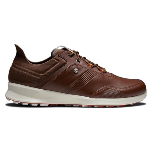 FootJoy Herren Stratos Golfschuh, Cognac Braun Orange, 42.5 EU von FootJoy