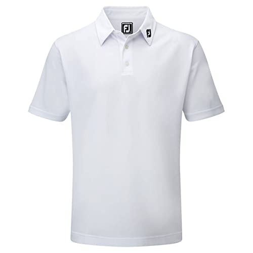 Footjoy Herren Stretch Pique Solid Poloshirt, Weiß (Blanco 91823), Medium von FootJoy