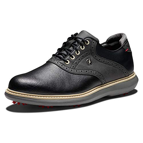 Footjoy Herren Traditions Golfschuh, Schwarz, 44 EU Weit von FootJoy