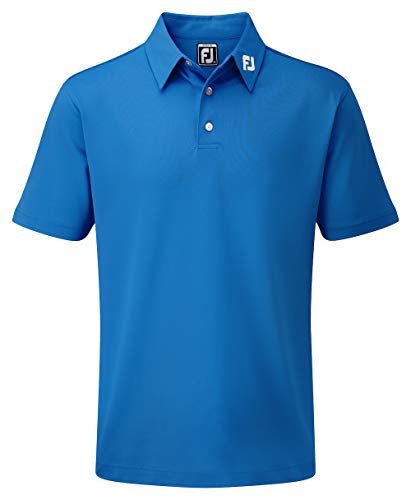 FootJoy Jungen Junior Stretch Pique Solid Poloshirt, Blau (Azul 000), One Size (Herstellergröße: X-Large) von FootJoy