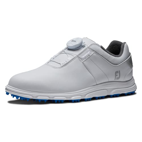 FootJoy Unisex Kinder Junior Pro SLS Golfschuhe, Weiß/Grau von FootJoy