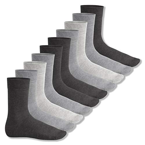 Footstar Herren & Damen Baumwollsocken (10 Paar), Klassische Socken aus Baumwolle - Everyday! - Classic Grey 35-38 von Footstar