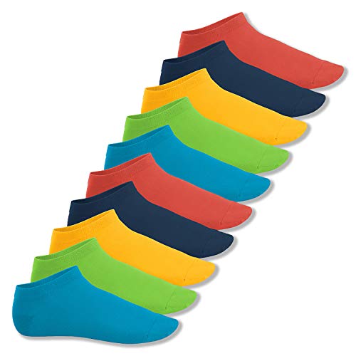 Footstar Herren & Damen Sneaker Socken (10 Paar), Kurze Sportsocken aus Baumwolle - Sneak It! - Trendfarben 47-50 von Footstar