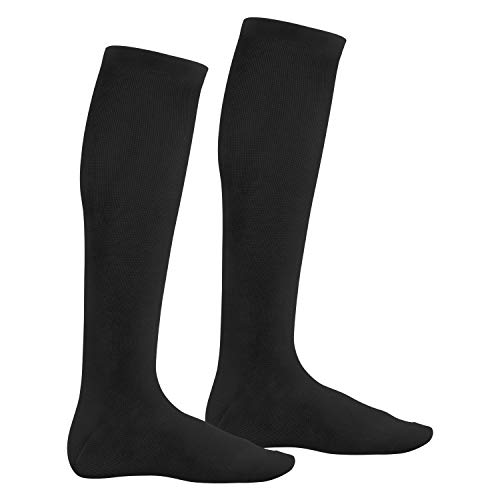 Footstar Damen und Herren Reisekniestrümpfe (2 Paar) mit Kompressionseffekt - Schwarz 43-46 von Footstar