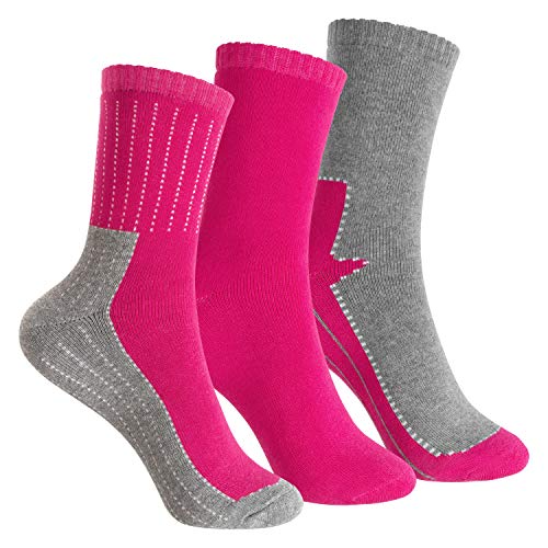 Footstar Kinder Frottee-Socken mit Motiv (3 Paar) Warme Socken mit Thermoeffekt - Pink 23-26 von Footstar