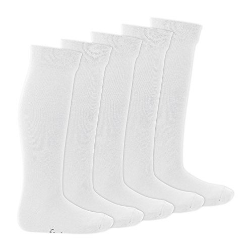 Footstar Kinder Kniestrümpfe (5 Paar) - Everyday! - Weiß 27-30 von Footstar