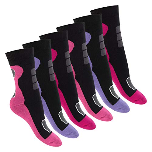 Footstar Damen Wintersocken (6 Paar) Warme Vollfrottee Socken mit Thermo Effekt - Mix 35-38 von Footstar