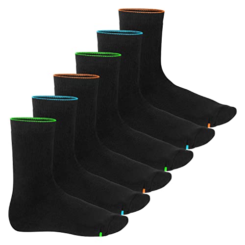 Footstar Damen und Herren Wintersocken (6 Paar) Warme Vollfrottee Socken mit Thermo Effekt - Neon Glow 35-38 von Footstar