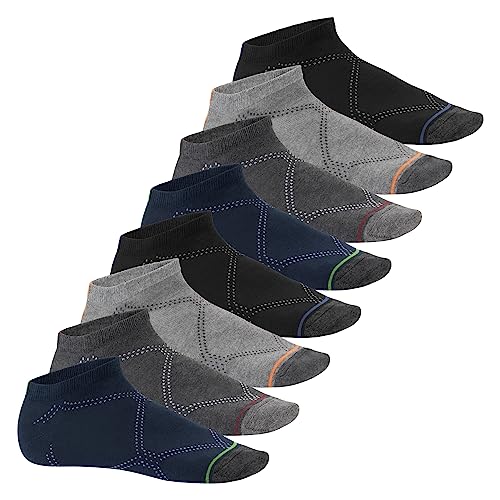Footstar Herren & Damen Sneaker Socken (8 Paar), Kurze Sportsocken im Neon Look - Neon Muster 43-46 von Footstar
