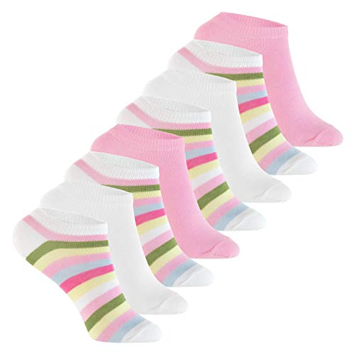 Footstar Kinder Sneaker Socken (8 Paar) Bunte Kurzsocken für Mädchen & Jungen - Multicolor 23-26 von Footstar