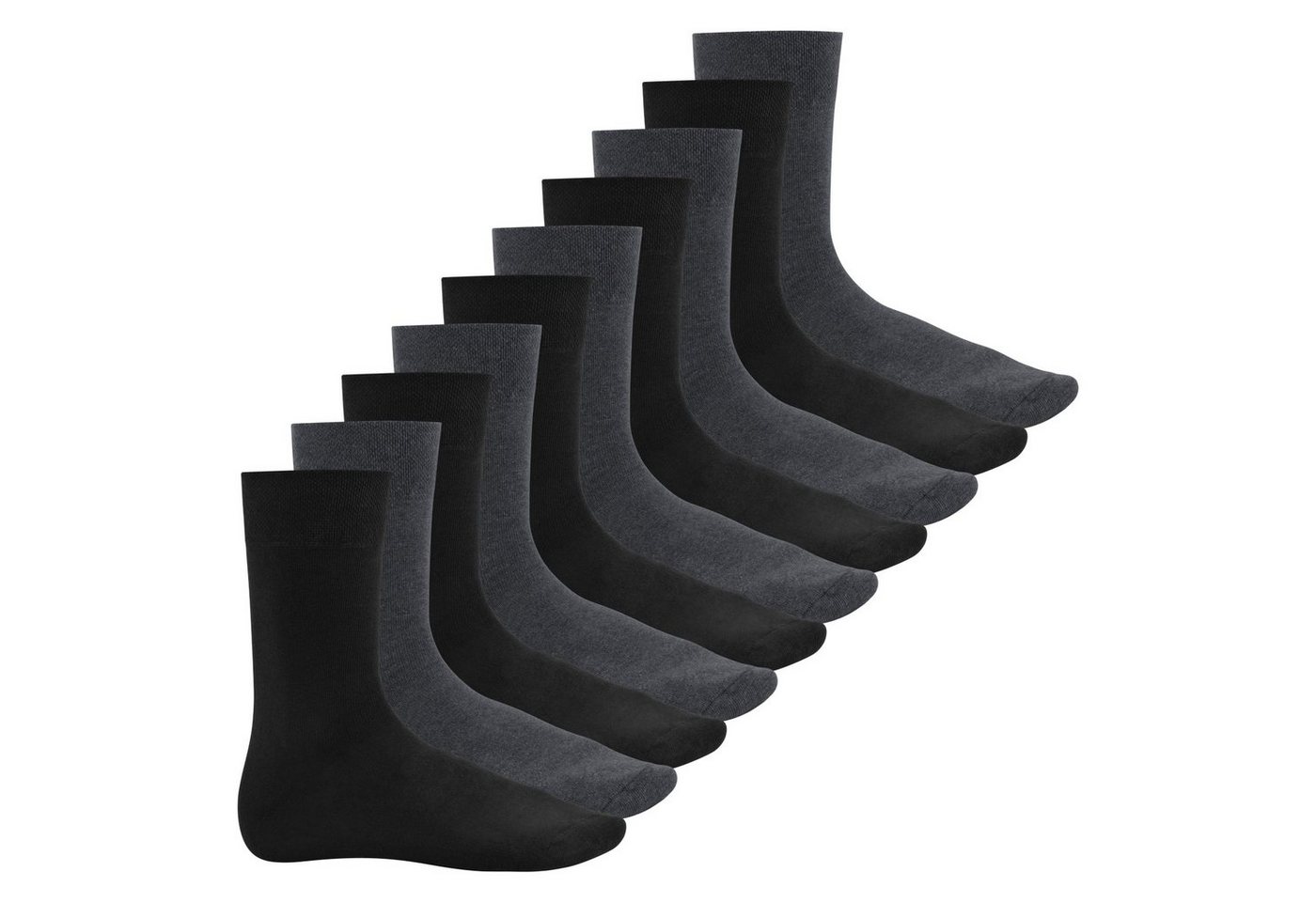 Footstar Basicsocken Everyday! Herren Socken (10 Paar) Baumwolle, gekettelte Spitze von Footstar