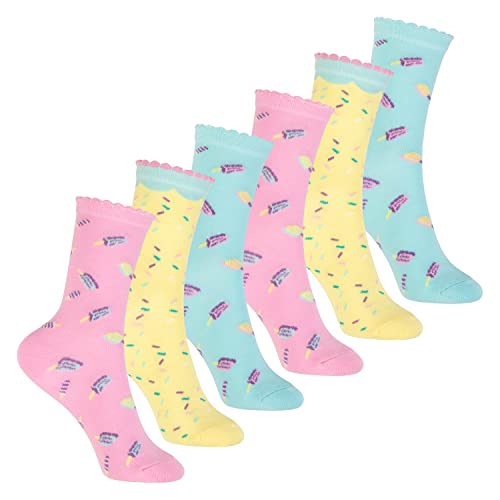 Footstar Bunte Baumwoll Socken für Kinder (6er Pack) Pastell Mix 31-34 von Footstar