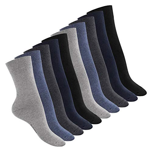 Footstar Baumwollsocken (10 Paar) Handgekettelte flache Spitze - Jeans 39-42 von Footstar