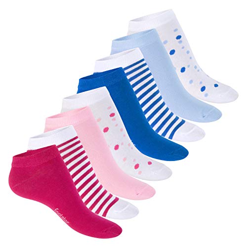 Footstar Damen Motiv Sneaker Socken (8 Paar), Kurze süße Söckchen mit Mustern - Multicolor 35-38 von Footstar