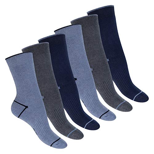 Footstar Damen und Herren Wintersocken (6 Paar) Warme Vollfrottee Socken mit Thermo Effekt - Everyday! - Jeans 43-46 von Footstar