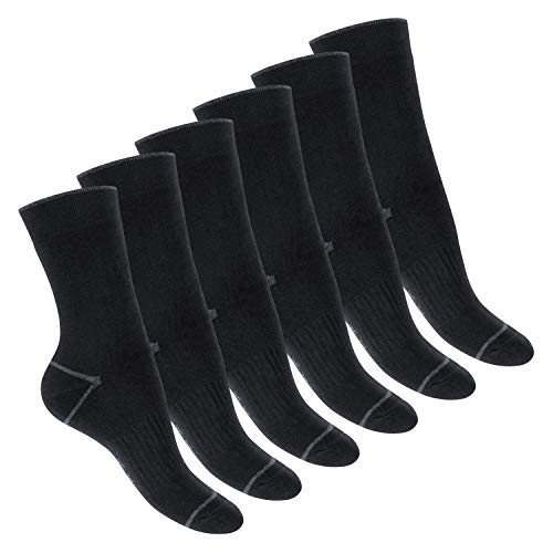 Footstar Damen und Herren Wintersocken (6 Paar) Warme Vollfrottee Socken mit Thermo Effekt - Everyday! - Schwarz 35-38 von Footstar