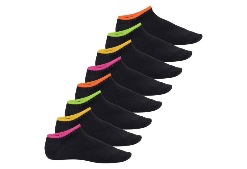 Footstar Füßlinge Damen & Herren Sneaker Socken (8 Paar) Neon Sportsocken von Footstar